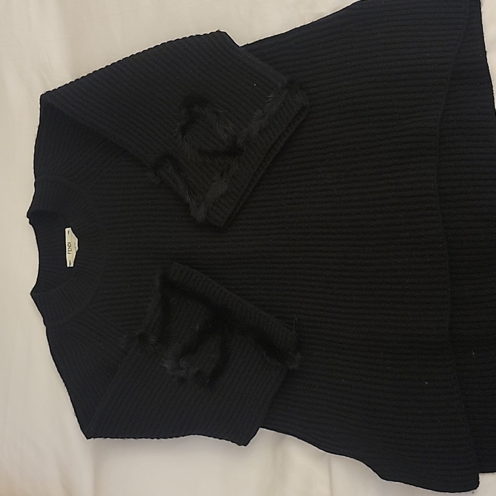 Fendi black wool sweater